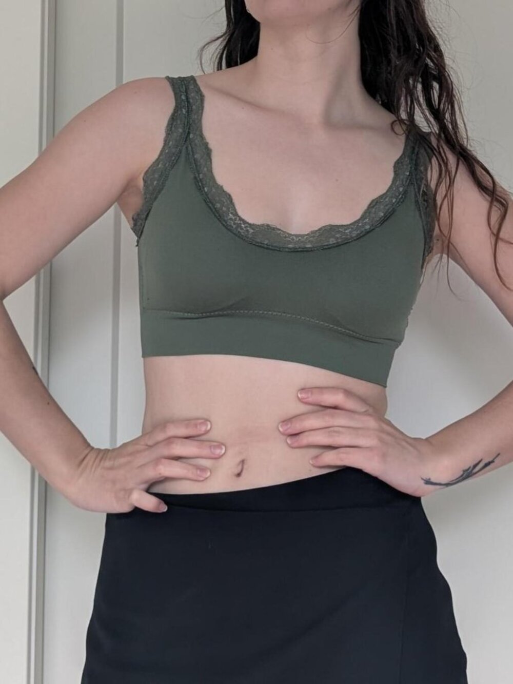 sage green bralette